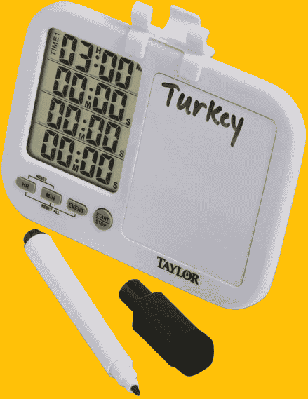 Taylor 5849 Four-Event Digital Timer with Whiteboard for School, Learning, Projects