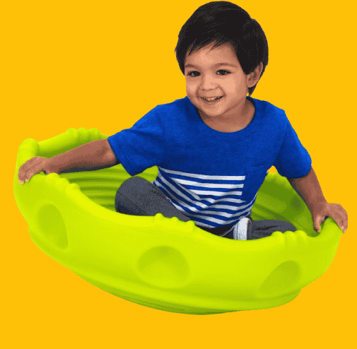 Simplay3 Two Sided Rock Around Wobble Disk and Climbing Dome for Toddlers and Kids